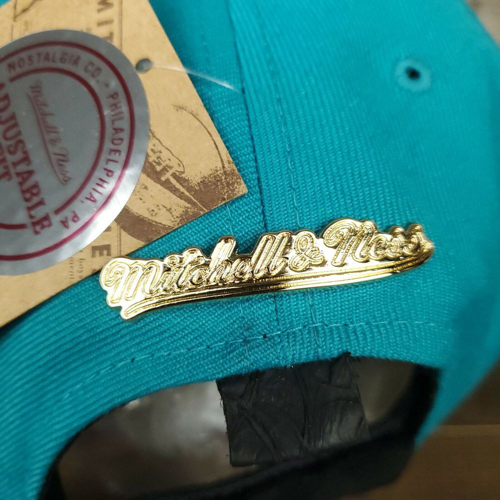 Vancouver Grizzlies Mitchell & Ness NBA Strapback Hat Cap Fish Skin Bill NWT - Picture 6 of 8